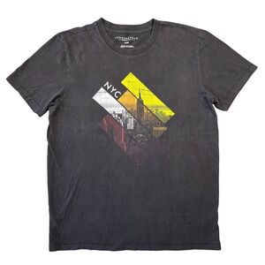Aeropostale‎ Mens NYC Skyline Graphic T-Shirt Charcoal Grey Size Medium Preppy